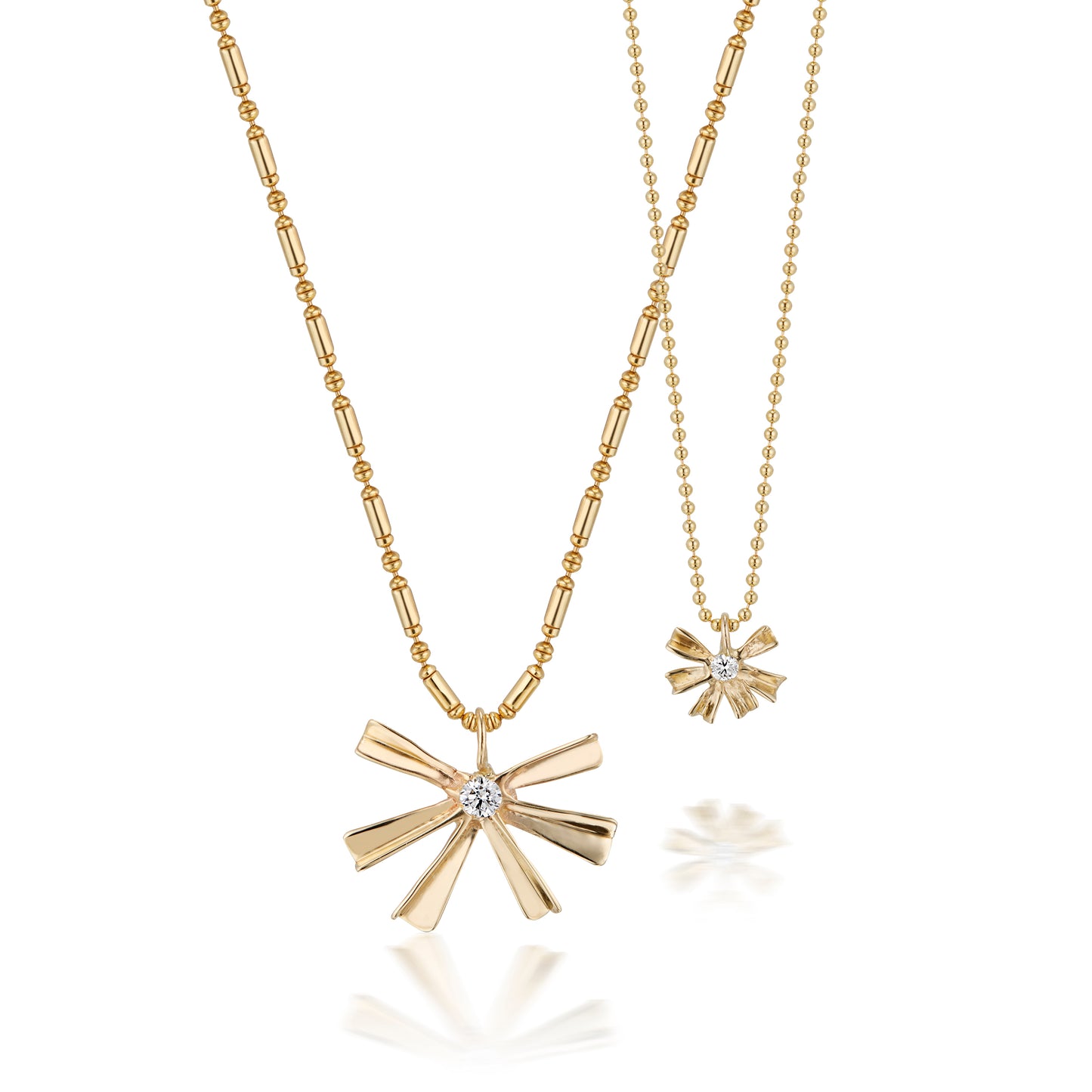 Diamond Sunset Flower Necklace