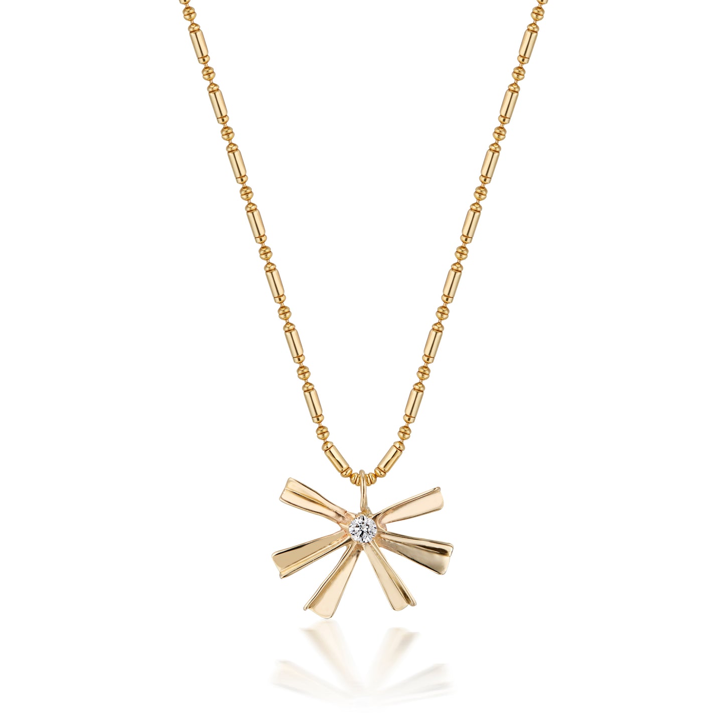 Diamond Sunset Flower Necklace