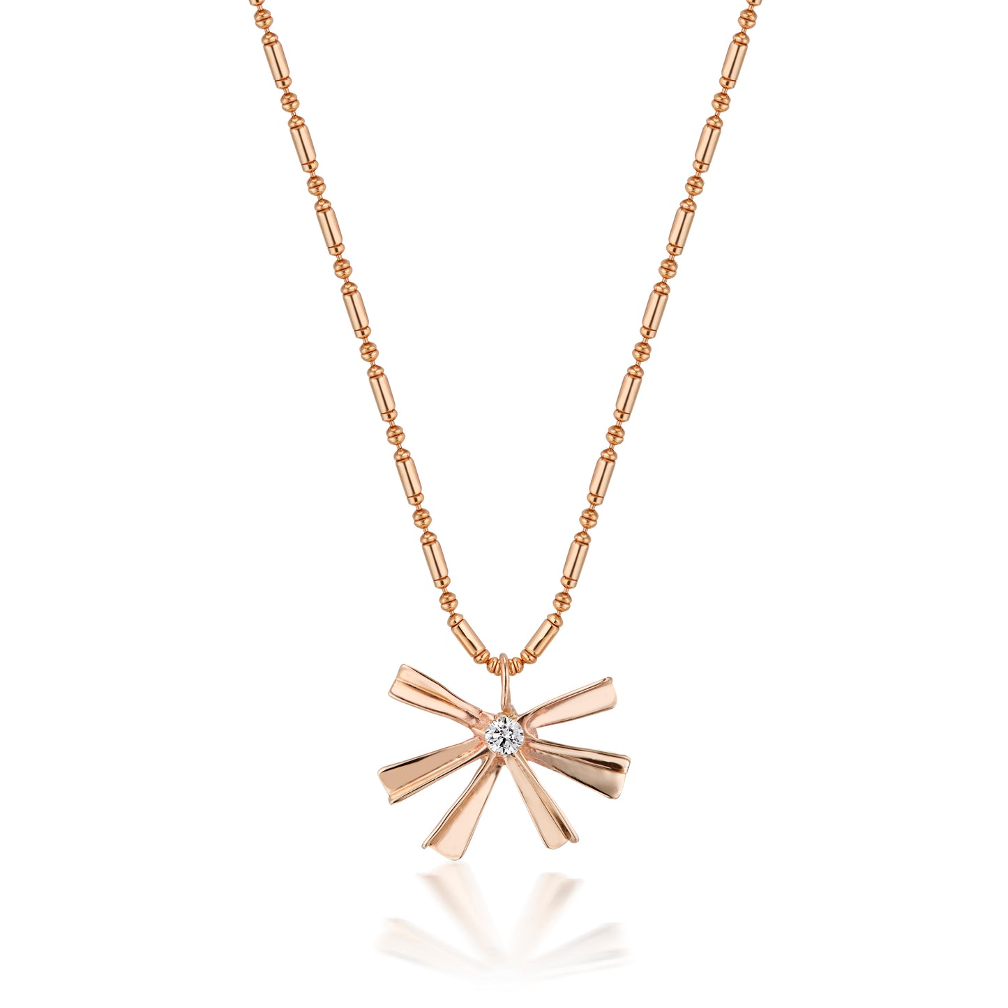 Diamond Sunset Flower Necklace